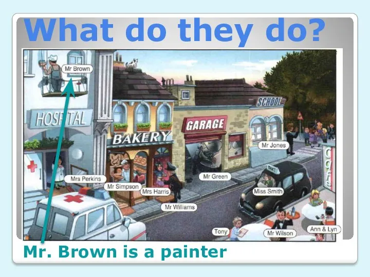 What do they do? Mr. Brown is a painter