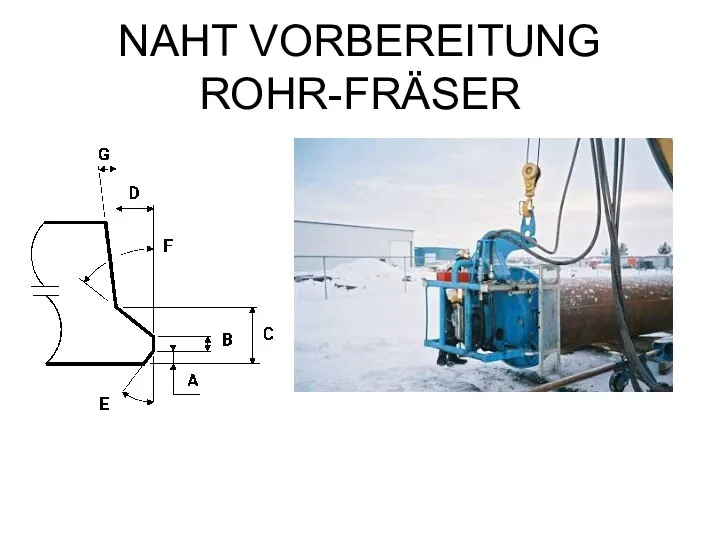 NAHT VORBEREITUNG ROHR-FRÄSER