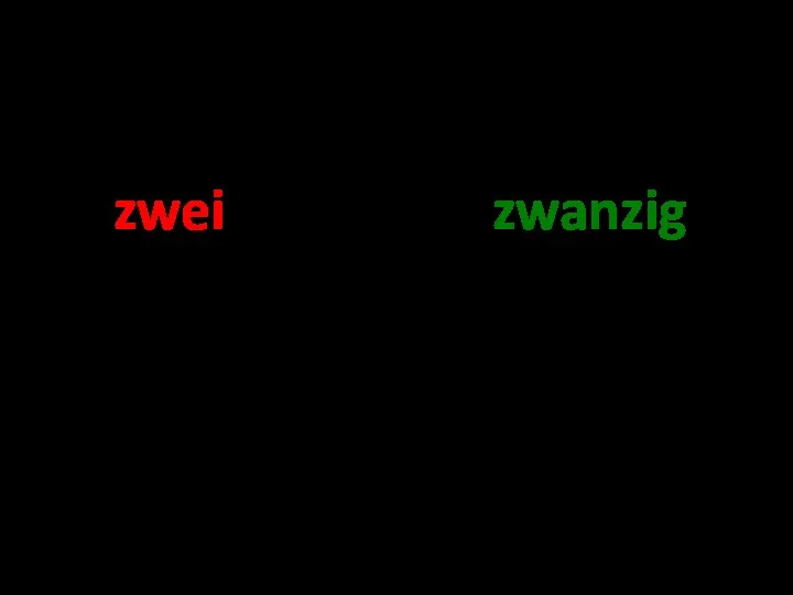 zwei zwanzig und