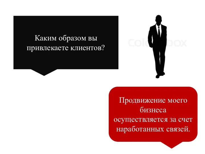 Каким образом вы привлекаете клиентов? Продвижение моего бизнеса осуществляется за счет наработанных связей.