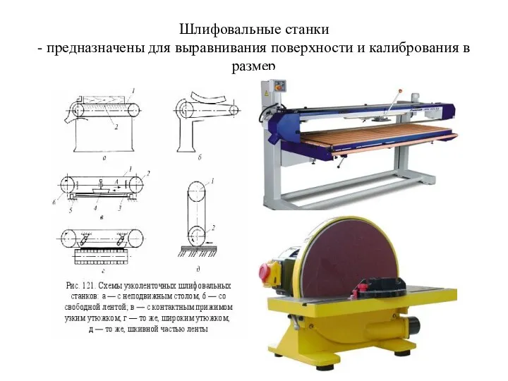 Шлифовальные станки - предназначены для выравнивания поверхности и калибрования в размер