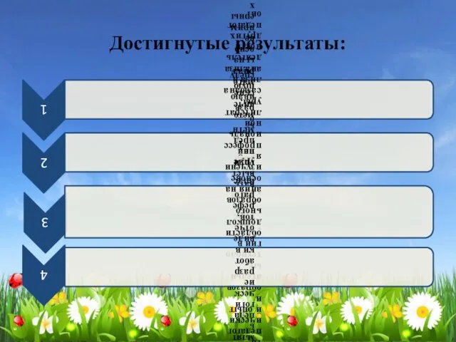 Достигнутые результаты: