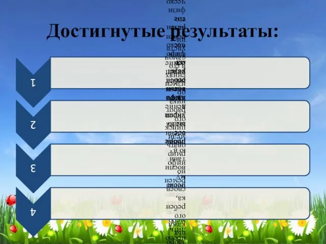 Достигнутые результаты: