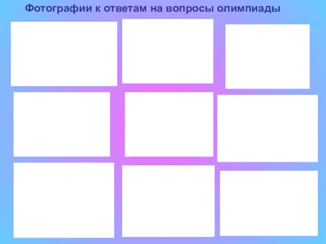 Фотографии к ответам на вопросы олимпиады