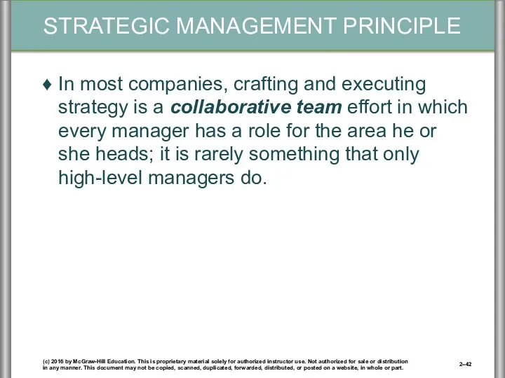 In most companies, crafting and executing strategy is a collaborative