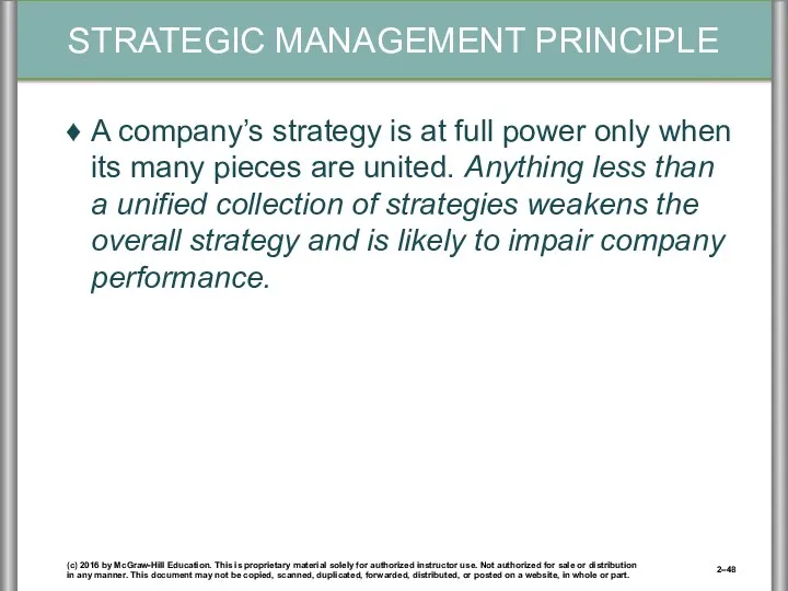 A company’s strategy is at full power only when its