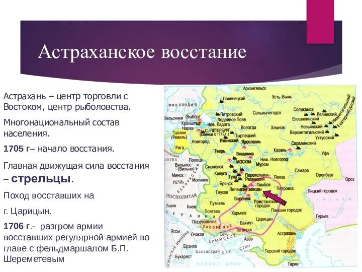 Астраханское восстание Астрахань – центр торговли с Востоком, центр рыболовства. Многонациональный состав населения.