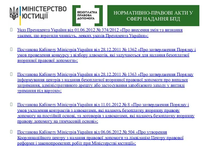 Указ Президента України від 01.06.2012 № 374/2012 «Про внесення змін