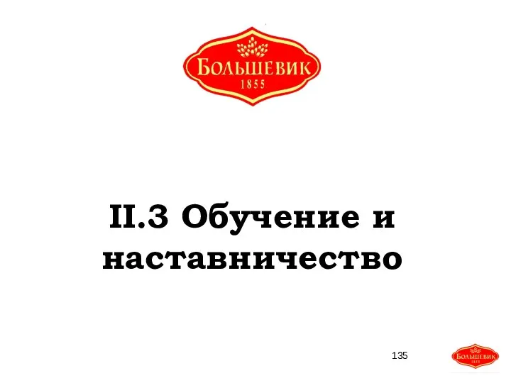 II.3 Обучение и наставничество