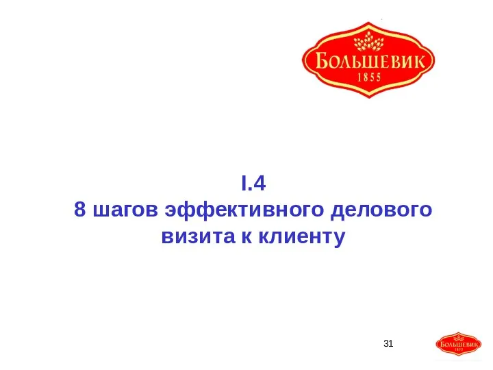 I.4 8 шагов эффективного делового визита к клиенту