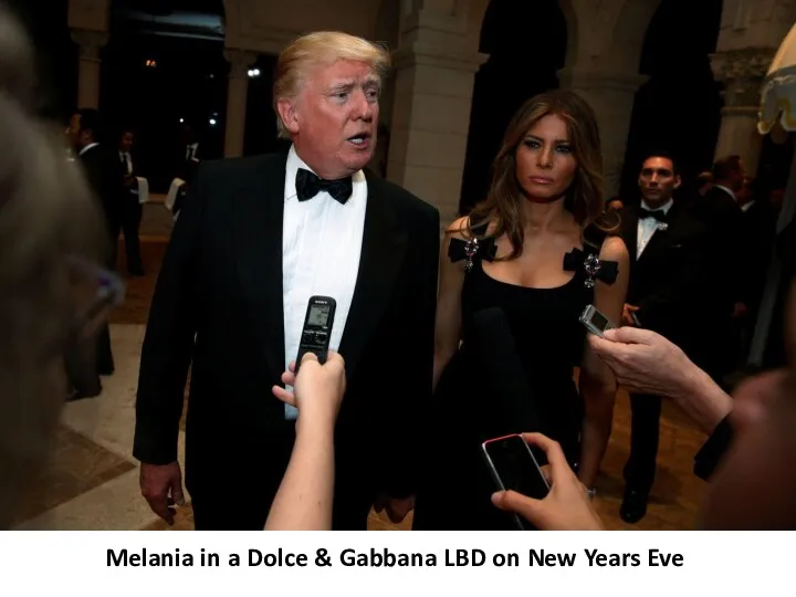 Melania in a Dolce & Gabbana LBD on New Years Eve