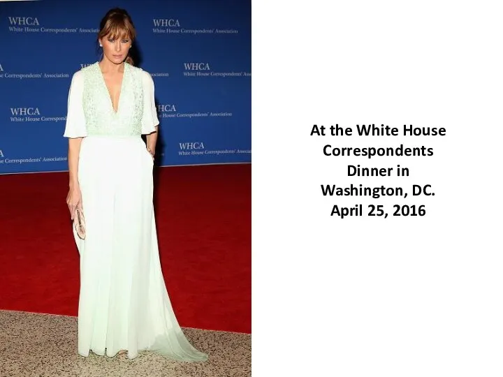 At the White House Correspondents Dinner in Washington, DC. April 25, 2016