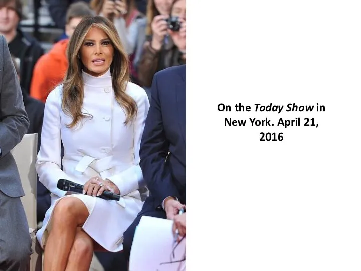 On the Today Show in New York. April 21, 2016