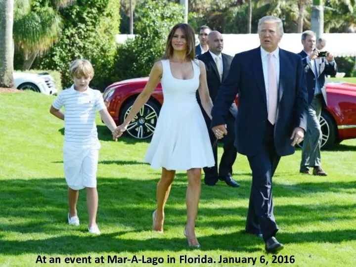 At an event at Mar-A-Lago in Florida. January 6, 2016