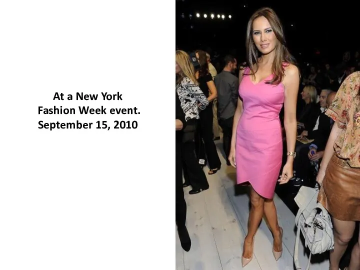 At a New York Fashion Week event. September 15, 2010