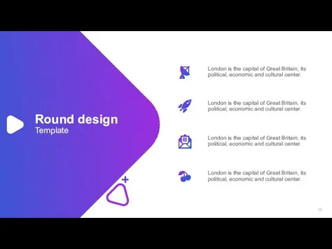 Round design Template London is the capital of Great Britain,