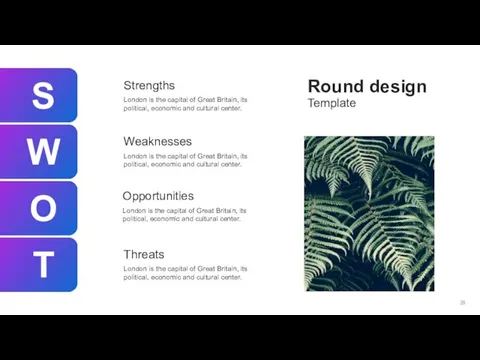 Round design Template Strengths London is the capital of Great