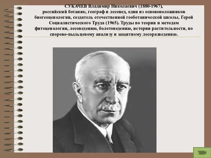 СУКАЧЕВ Владимир Николаевич (1880-1967), российский ботаник, географ и лесовед, один