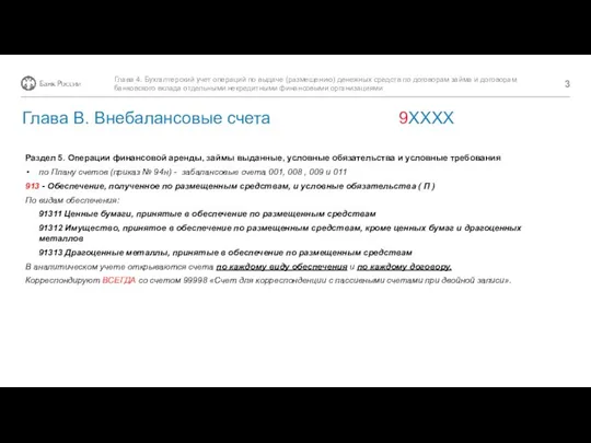 Глава 4. Бухгалтерский учет операций по выдаче (размещению) денежных средств