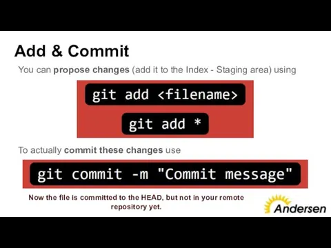 Add & Commit You can propose changes (add it to