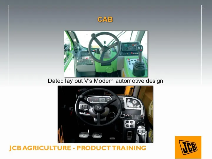 CAB Dated lay out V’s Modern automotive design.
