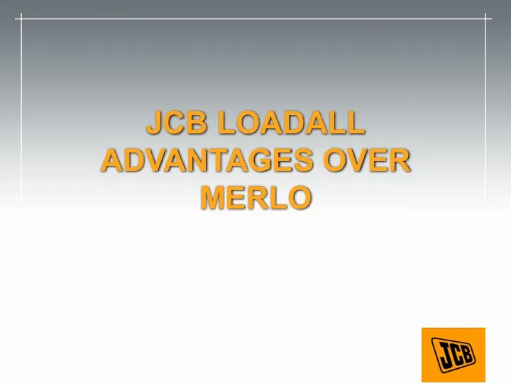 JCB LOADALL ADVANTAGES OVER MERLO