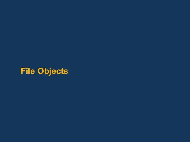 File Objects