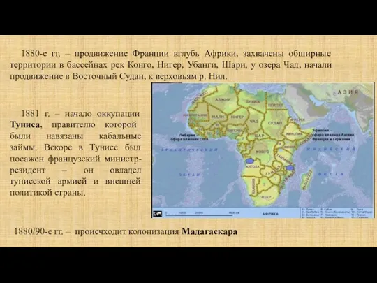 1881 г. – начало оккупации Туниса, правителю которой были навязаны