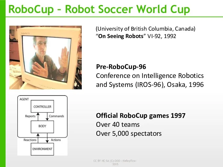 RoboCup – Robot Soccer World Cup (University of British Columbia,