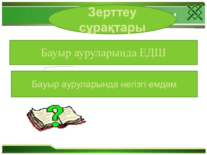 Зерттеу сұрақтары Бауыр ауруларында ЕДШ Бауыр ауруларында негізгі емдәм Зерттеу сұрақтары