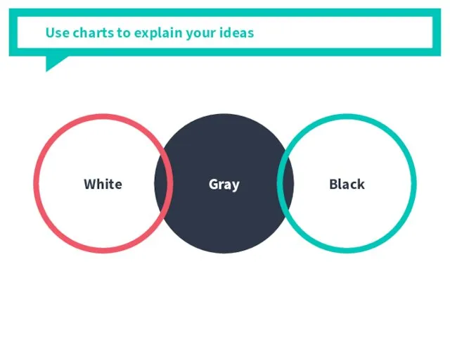 Gray White Black Use charts to explain your ideas