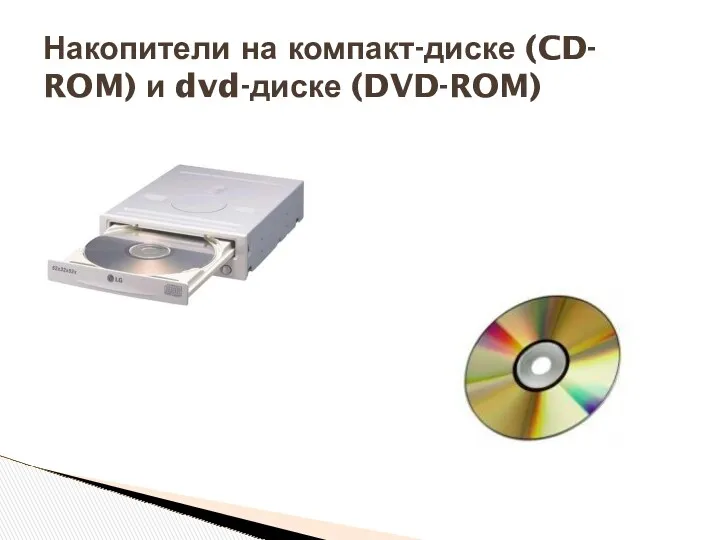 Накопители на компакт-диске (CD- ROM) и dvd-диске (DVD-ROM)