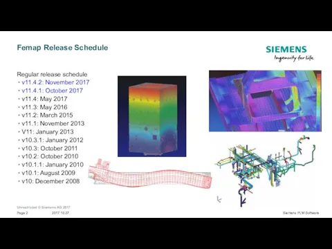 Femap Release Schedule Regular release schedule v11.4.2: November 2017 v11.4.1: