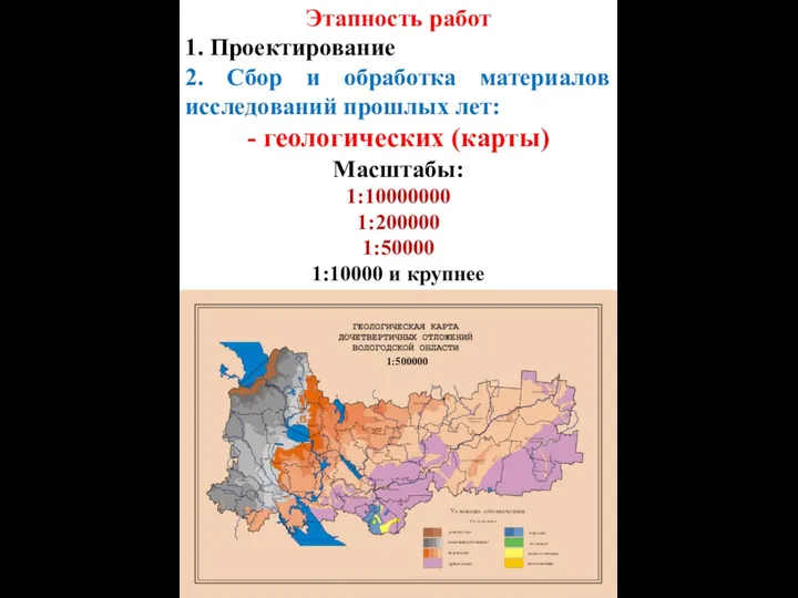 Этапность работ 1. Проектирование 2. Сбор и обработка материалов исследований