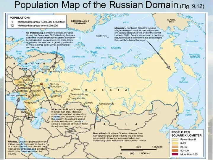 Globalization & Diversity: Rowntree, Lewis, Price, Wyckoff Population Map of the Russian Domain (Fig. 9.12)