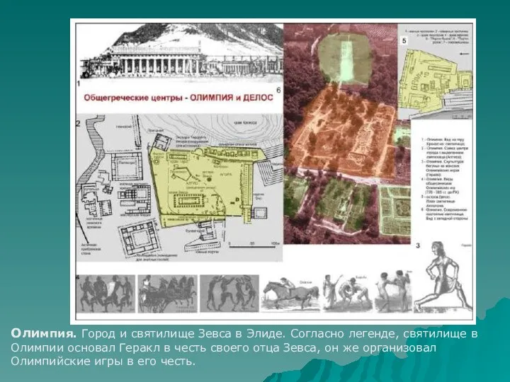 Олимпия. Город и святилище Зевса в Элиде. Согласно легенде, святилище