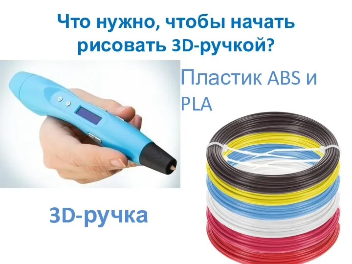 Что нужно, чтобы начать рисовать 3D-ручкой? 3D-ручка Пластик ABS и PLA