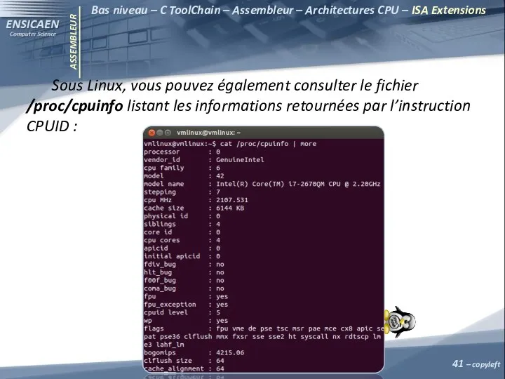 ASSEMBLEUR – copyleft Bas niveau – C ToolChain – Assembleur – Architectures CPU