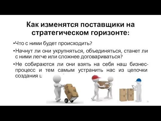 Как изменятся поставщики на стратегическом горизонте: Что с ними будет