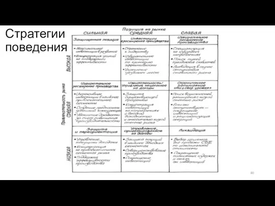 Стратегии поведения