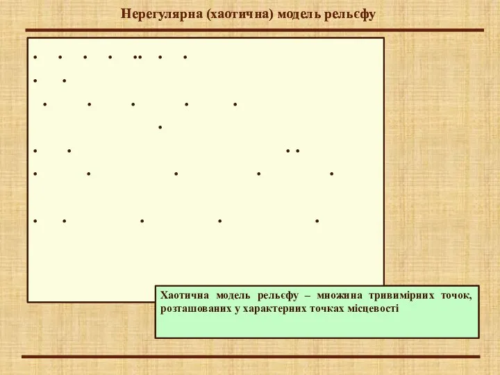 Нерегулярна (хаотична) модель рельєфу . . . . .. .