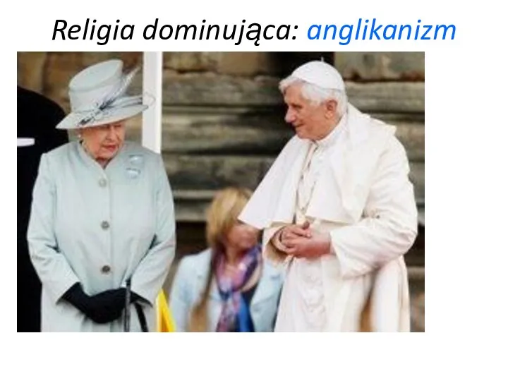 Religia dominująca: anglikanizm