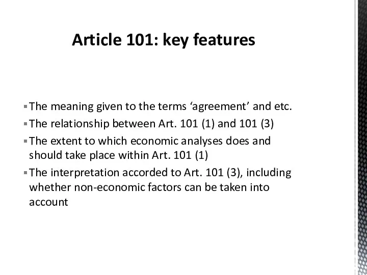 The meaning given to the terms ‘agreement’ and etc. The