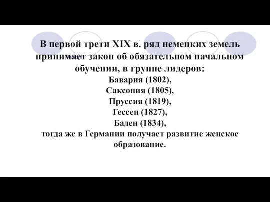 Текст В первой трети XIX в. ряд немецких земель принимает