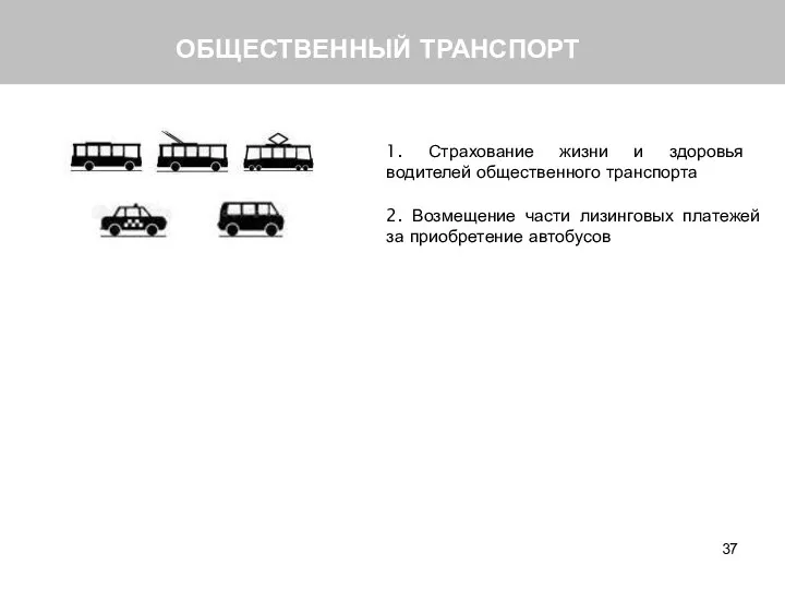 ОБЩЕСТВЕННЫЙ ТРАНСПОРТ 1. Страхование жизни и здоровья водителей общественного транспорта