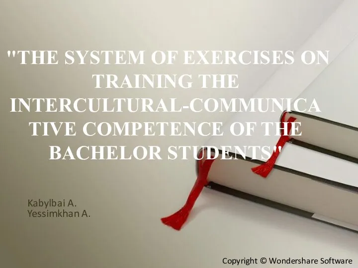 The system of exercises on training the intercultural-communicative competence of the bachelor students