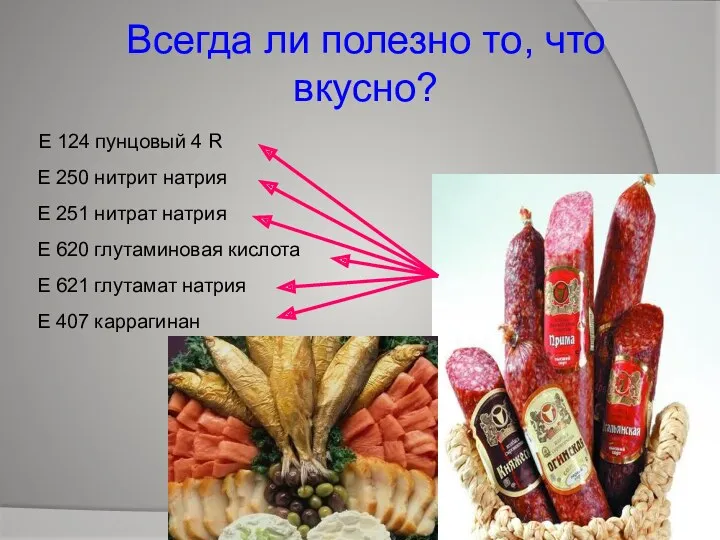 Всегда ли полезно то, что вкусно? Е 250 нитрит натрия