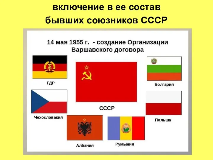 включение в ее состав бывших союзников СССР