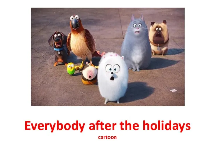 Everybody after the holidays cartoon