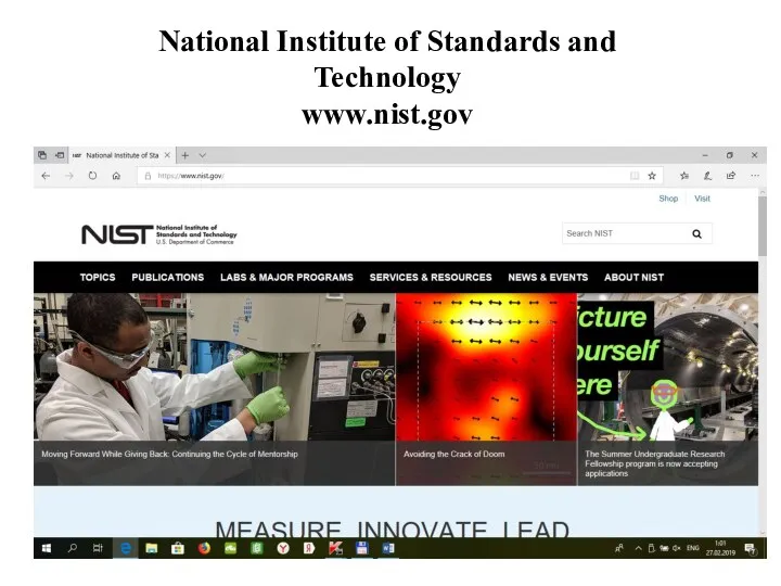 National Institute of Standards and Technology www.nist.gov